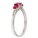 0.75 ctw Ruby and Diamond Ring - 14KT White Gold - 2