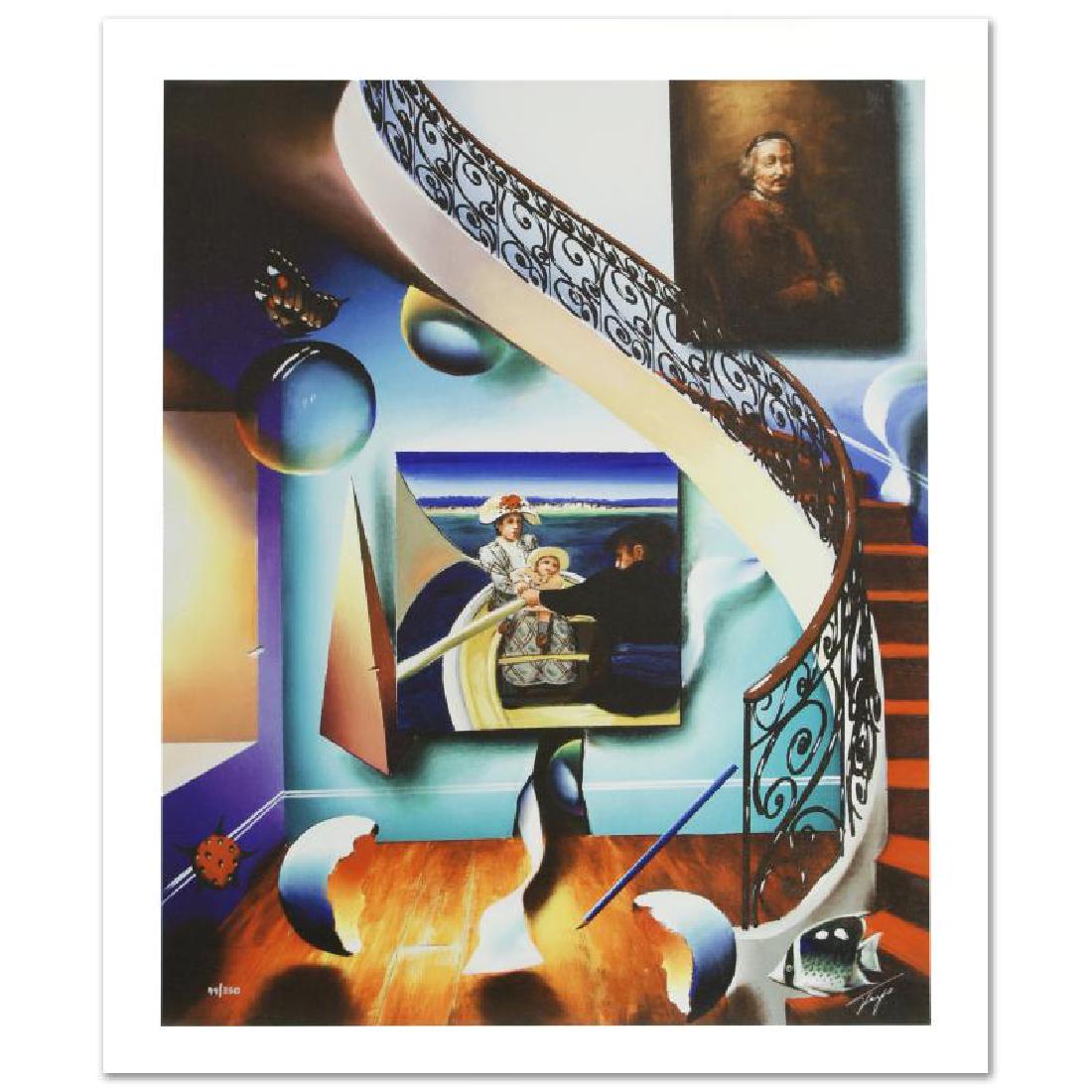 Stairway to the Masters II by Ferjo: "Stairway to the Masters II" is a limited edition giclee on canvas, numbered and hand signed by Ferjo. Includes Certificate of Authenticity! Measures approx. 24" x 30" (image).