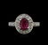 14KT White Gold 0.89 ctw Ruby and Diamond Ring - 2