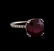 10.16 ctw Ruby and Diamond Ring - 14KT White Gold