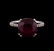 10.16 ctw Ruby and Diamond Ring - 14KT White Gold - 2