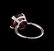 10.16 ctw Ruby and Diamond Ring - 14KT White Gold - 3