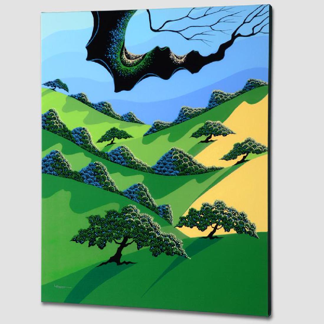 Fields of My Father by Holt, Larissa: Larissa Holt, a student of distinguished artist Eyvind Earle(1916-2000), uses bold colors and breathtaking scenery to create images of Nature in her own unique style. "Fields of My Father" is a limite