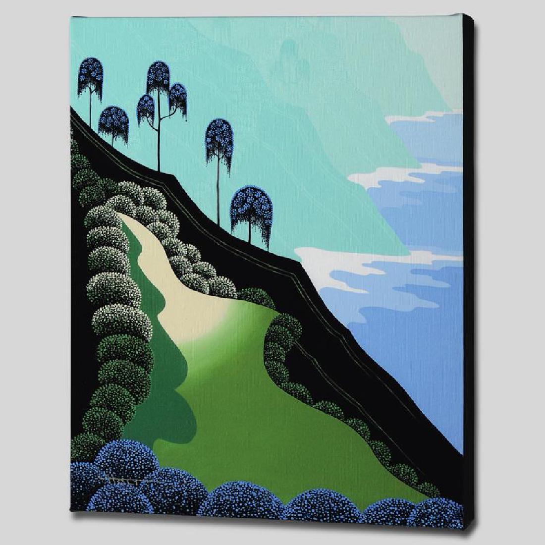 Reality Check by Holt, Larissa: Larissa Holt, a student of distinguished artist Eyvind Earle(1916-2000), uses bold colors and breathtaking scenery to create images of Nature in her own unique style. "Reality Check" is a limited edit