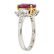 2.34 ctw Ruby and Diamond Ring - 18KT White and Yellow - 2