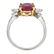 2.34 ctw Ruby and Diamond Ring - 18KT White and Yellow - 3