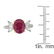 2.34 ctw Ruby and Diamond Ring - 18KT White and Yellow - 4