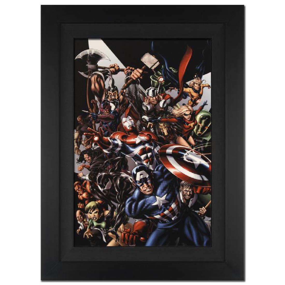 Avengers Assemble #1 by Stan Lee - Marvel Comics: A piece of comic book history, this limited edition, from original art by Mike McKone, depicts several classic characters from the Marvel Universe. Michael "Mike" McKone is a British comic book artist
