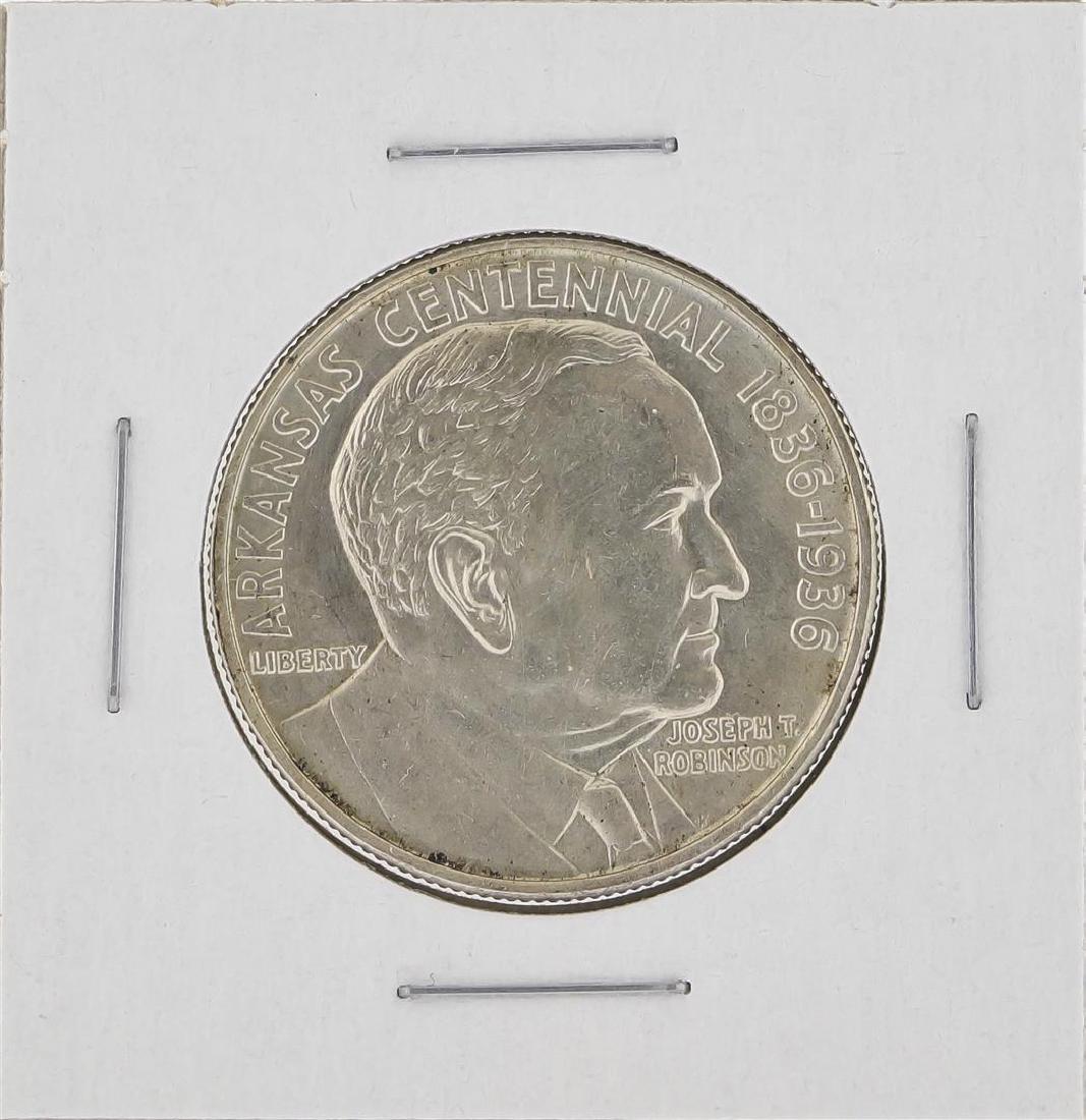 1936 Arkansas Centennial Robinson Commemorative Half: One 1936 Arkansas Centennial Robinson Commemorative Half Dollar Coin.