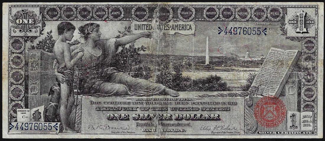 1896 $1 Educational Silver Certificate Note: One 1896 $1 Educational Silver Certificate Note.