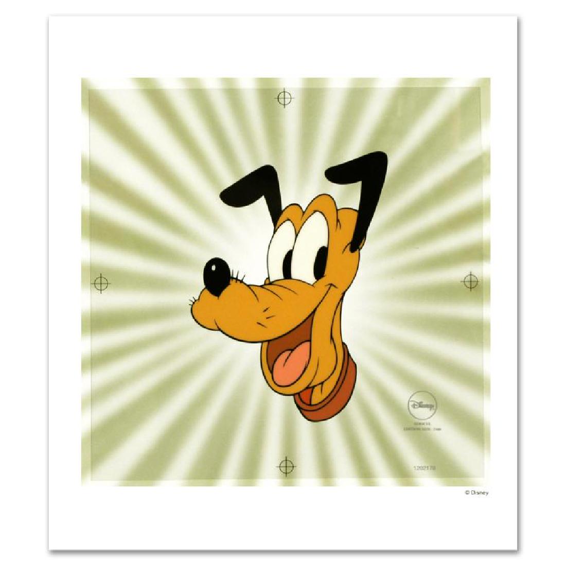Here's Pluto by Disney: A must-have for any collector, this piece is full of color and fun! "Here's Pluto" is a limited edition sericel no longer in production! Includes certificate of authenticity! Measures Approx: 10" x 10