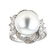 14.11 ctw South Sea Pearl and Diamond Ring - 18KT White