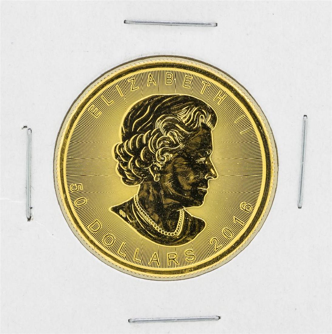 2016 Canadian $50 Gold Maple Leaf: One 2016 Canadian $50 Gold Maple Leaf.