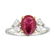 1.76 ctw Ruby and Diamond Ring - 18KT White and Yellow