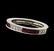0.35 ctw Ruby and Diamond Ring - 14KT White Gold