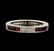 0.35 ctw Ruby and Diamond Ring - 14KT White Gold - 2