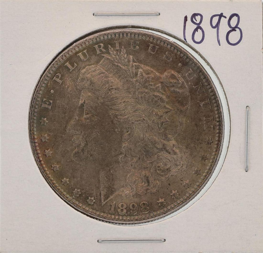 1898 $1 Morgan Silver Dollar Coin: One 1898 $1 Morgan Silver Dollar Coin.
