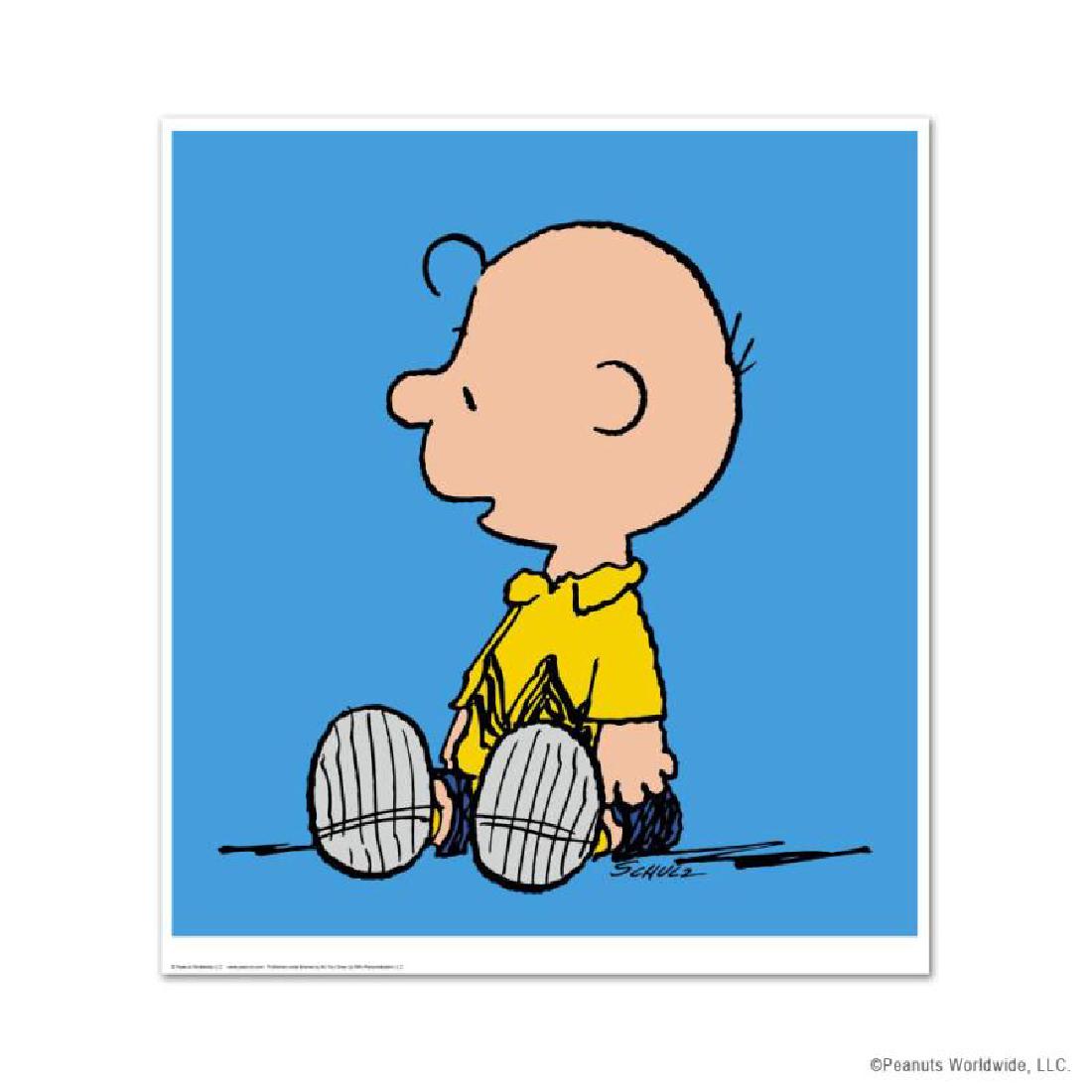 Charlie Brown - Blue by Peanuts: A vibrant and striking edition portraying the simple yet emotive art of Charles. M. Schulz, creator of PEANUTS . You'll love the color, it really POPS in person! It looks incredible on the wall and wi