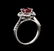 1.87 ctw Ruby and Diamond Ring - 14KT White Gold - 3