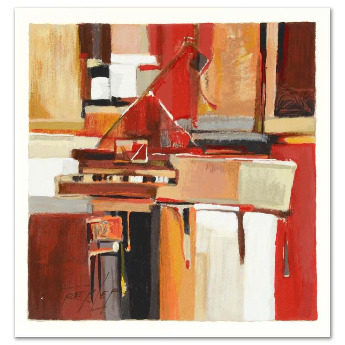 Piano by Tremler, Yuri: "Piano" is a limited edition serigraph on paper, hand signed by Yuri Tremler. Includes Certificate of Authenticity. Measures approx. 13" x 13.5" (border), 11.5" x 12" (image). Please allow 5 additiona
