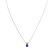 1.03 ctw Diamond And Blue Sapphire Pendant With Chain - - 2