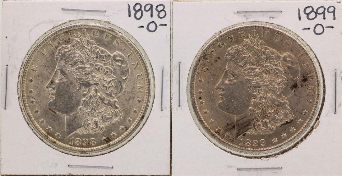 Lot of 1898-O & 1899-O $1 Morgan Silver Dollar Coins: One Lot of 1898-O & 1899-O $1 Morgan Silver Dollar Coins.