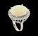 6.00 ctw Opal and Diamond Ring - 14KT White Gold - 4