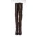Chanel Black Leather Thigh-High Pearl Heel Boots Heels - 3