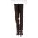 Chanel Black Leather Thigh-High Pearl Heel Boots Heels - 4