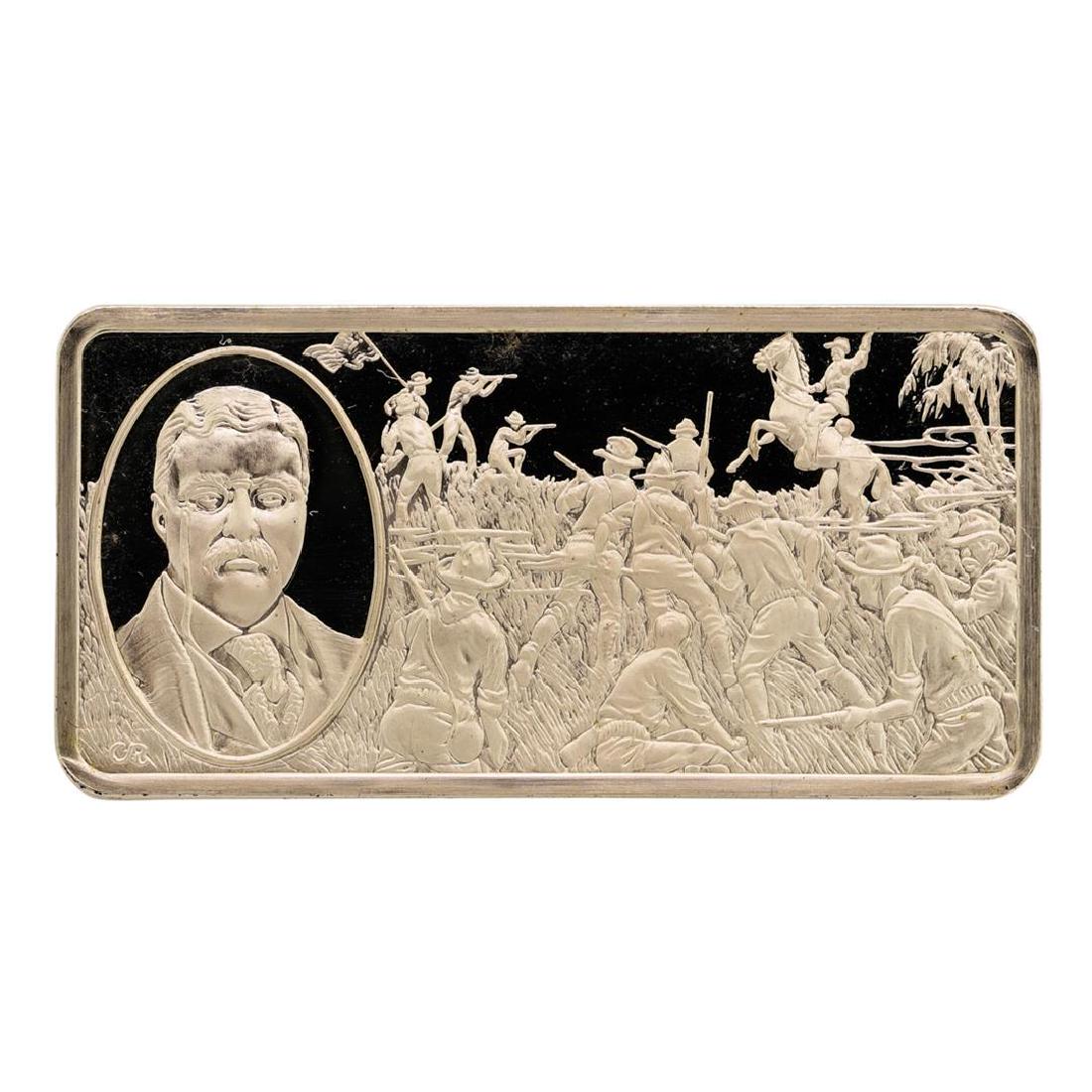 500 Grain Sterling Silver Franklin Mint 100 Greatest: One 500 Grain Sterling Silver Franklin Mint 100 Greatest Americans Ingot.