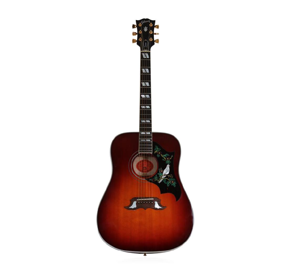 Gibson Dove Guitar: Very Rare, Very Collectible! Serial Number 92725001 (which is stamped on the head stock and also on the label inside the instrument). Manufactured in Nashville or Memphis on September 19, 1995. This g