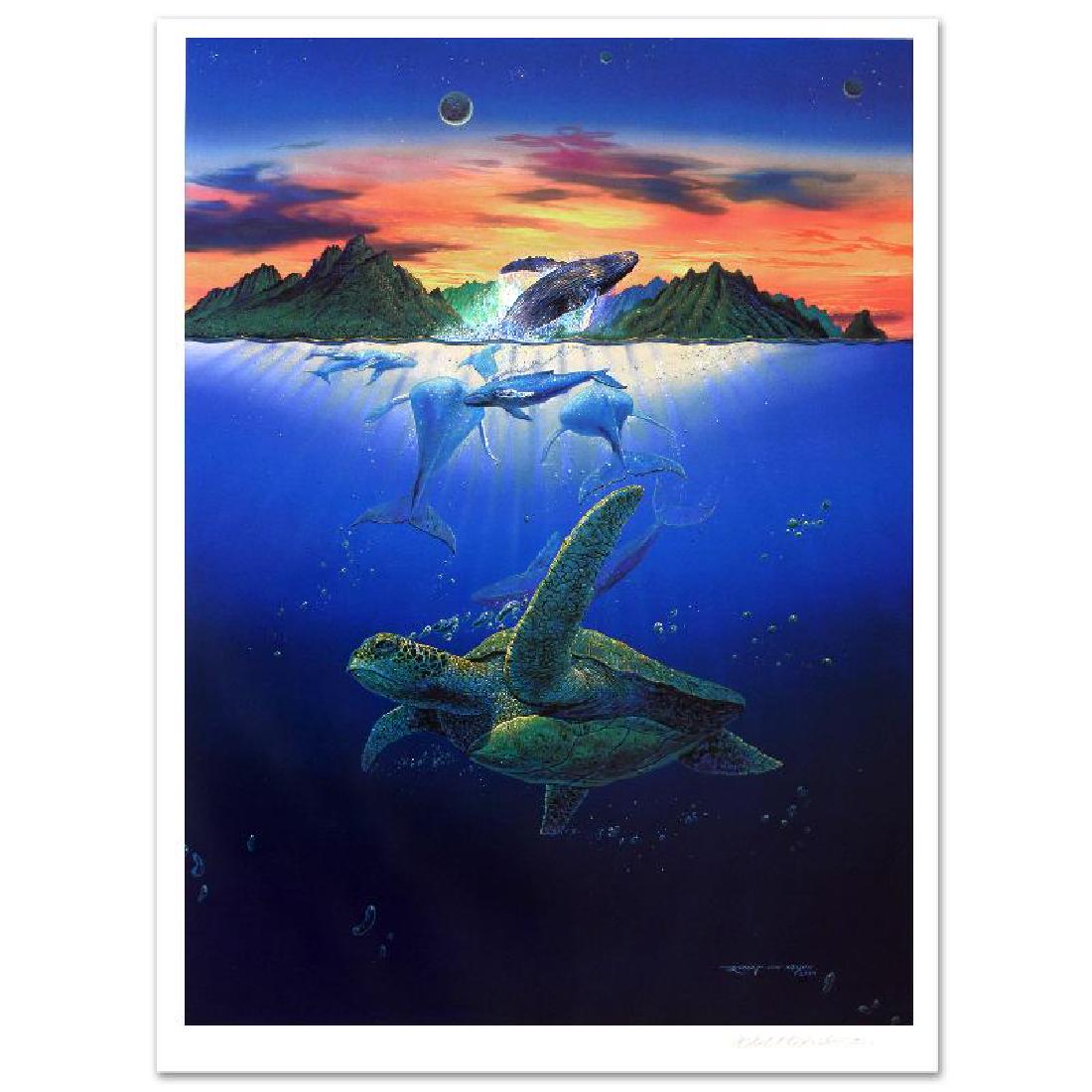 The Welcome Light by Nelson, Robert Lyn: Captivating audiences worldwide, Nelson dazzles all with his incredible use of color and depth. "The Welcome Light" is a limited edition mixed media on paper, numbered and hand signed by the artist! I