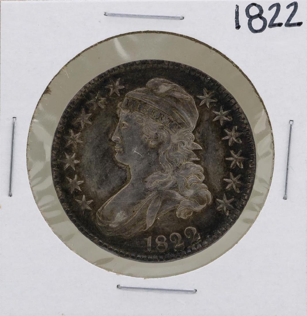 1822 Capped Bust Half Dollar Coin: One 1822 Capped Bust Half Dollar Coin.