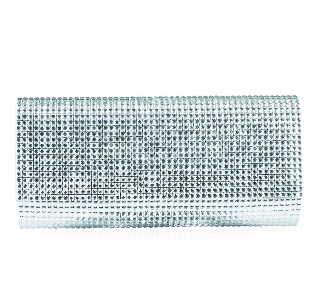Peggy Sparly Silver Evening Clutch