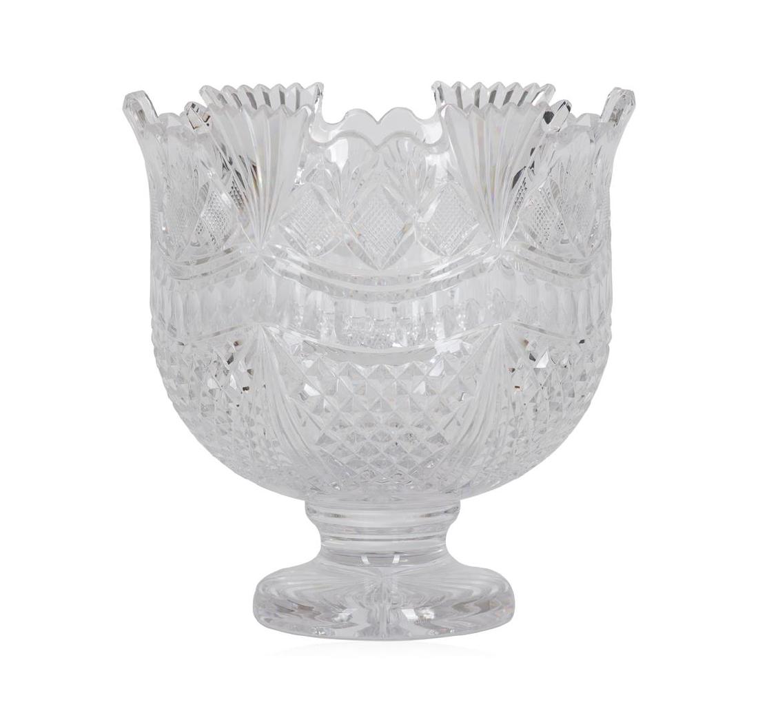 Waterford Connolly Pallas Crystal Punch Bowl: This House of Waterford Serveware, John Connolly Pallas Crystal Punch Bowl measure 10 ¼" high by 9 7/8" width - Excellent condition!!