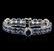 14KT White Gold 27.50 ctw Sapphire and Diamond Bracelet