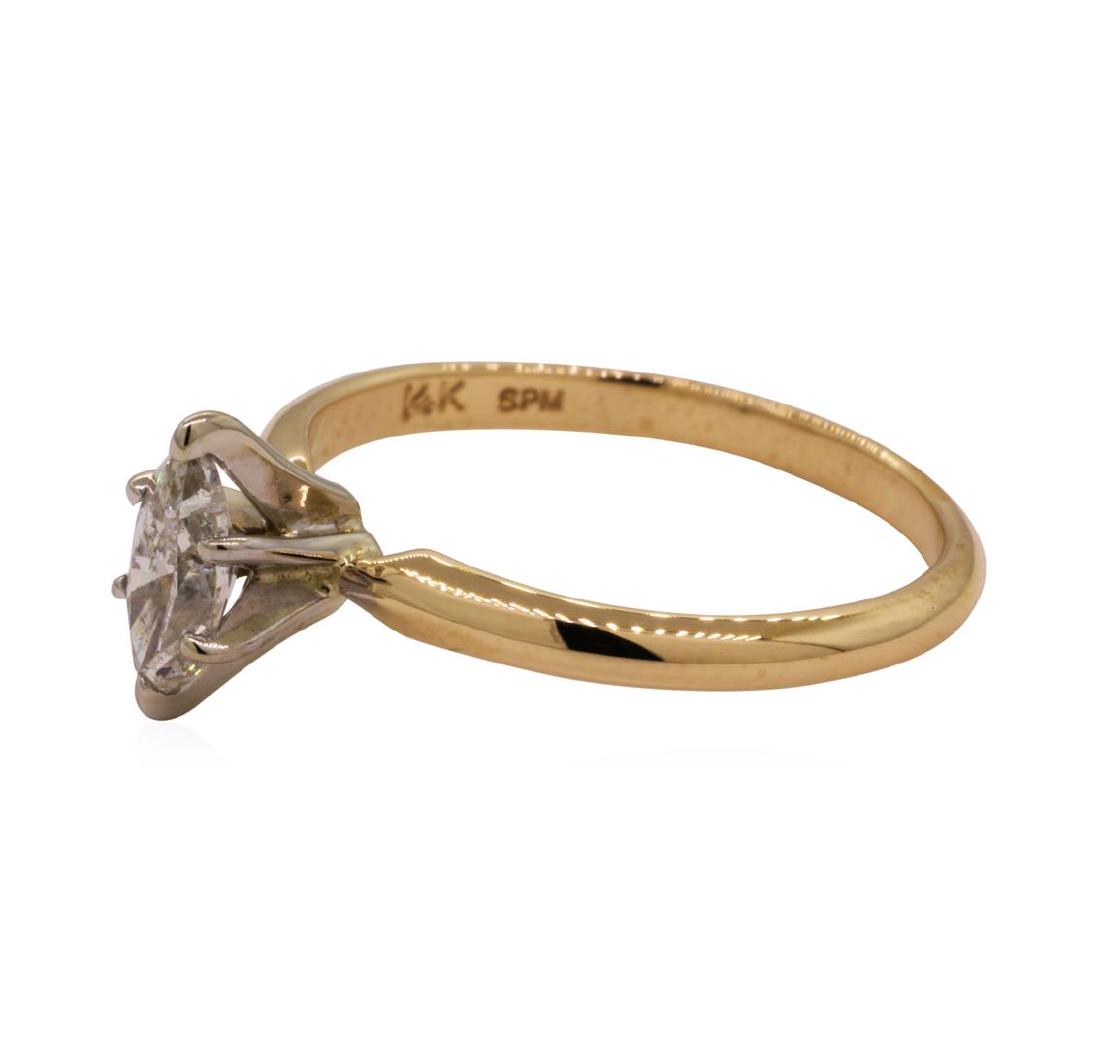 0.40 ctw Diamond Solitaire Ring - 14KT Yellow Gold: One lady's ring featuring: 14KT yellow gold weighing 2.1 grams containing one diamond weighing 0.40ct.