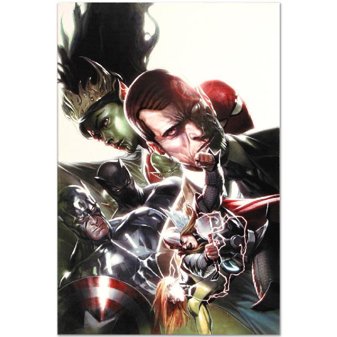 What If? Secret Invasion #1 by Marvel Comics: A piece of comic book history, this limited edition, from original art by Leinil Francis Yu, depicts the classic characters Spider-Man, Captain America, Black Panther and Norman Osborn. After winning 
