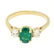 14k Solid Yellow Gold 1.03 ctw Three Stone Prong Set - 2