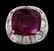 17.68 ctw Pink Tourmaline and Diamond Ring - 18KT White - 2