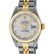Rolex Ladies Quickset 2 Tone 18K Silver Diamond