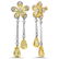 18k Yellow Gold 4.94CTW Diamond and Golden Beryl