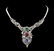 11.56 ctw Ruby, Sapphire, Emerald and Diamond Necklace