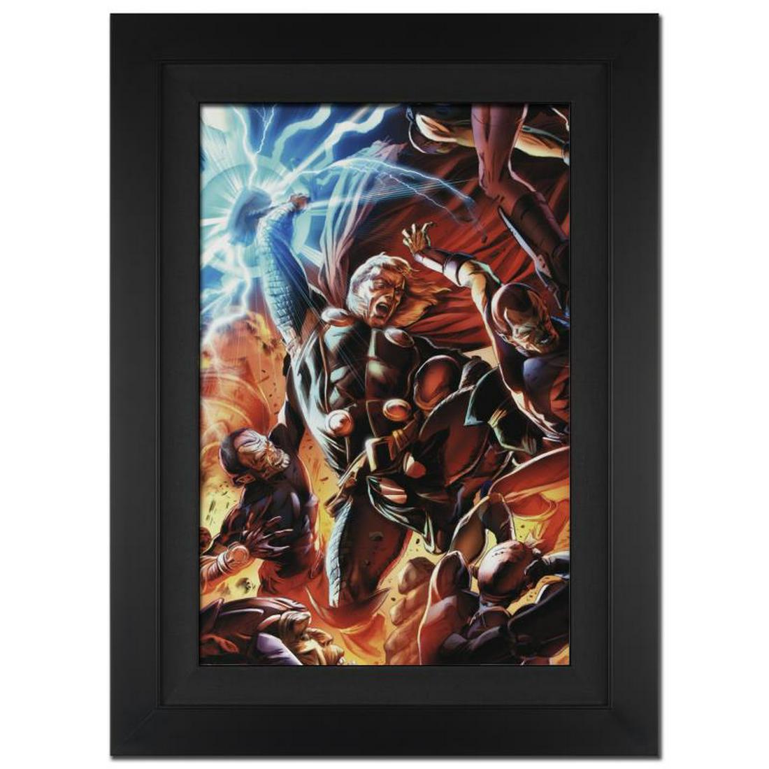 Secret Invasion: Thor #2 by Stan Lee - Marvel Comics: A piece of comic book history, this limited edition, from original art by Doug Braithwaite, depicts a mighty Thor. Doug Braithwaite started out working on British comics, like 2000 AD and A1, but is b