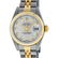 Rolex Ladies Quickset 2 Tone 18K Silver Diamond