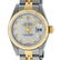 Rolex Ladies Quickset 2 Tone 18K Silver Diamond - 2
