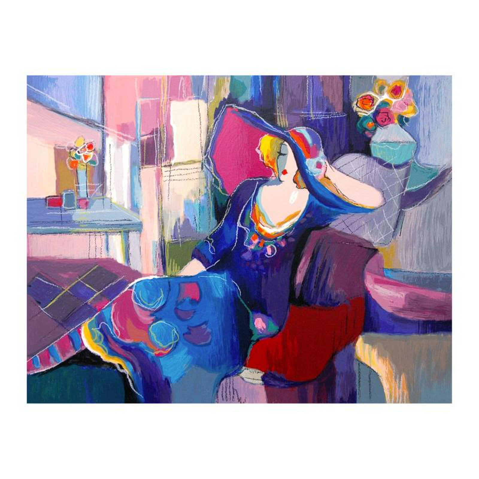 My Favorite Place by Maimon, Isaac: "My Favorite Place" is a limited edition serigraph on paper by Isaac Maimon, numbered and hand signed by the artist. Includes Letter of Authenticity. Measures approx. 24" x 19" (border), 21.5" x 16.5"