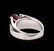 1.39 ctw Ruby and Diamond Ring - 14KT White Gold - 3