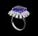 GIA Cert 11.86 ctw Tanzanite and Diamond Ring - 14KT - 4