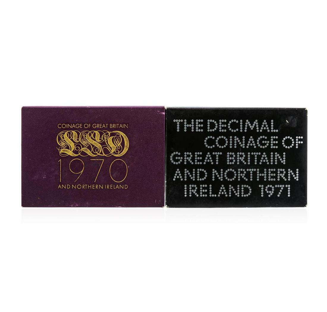1970-1971 Coinage of Great Britain and Northern Ireland: One 1970-1971 Coinage of Great Britain and Northern Ireland Proof Set